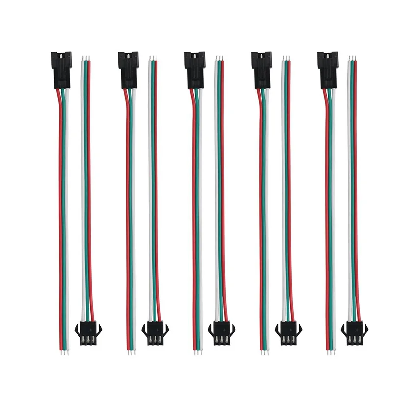 2Pin 3Pin 4Pin JST SM штекер кабель провод для WS2812B WS2812 WS2811 Светодиодная лента