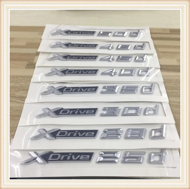 2X Новый автомобильный Стайлинг 3D ABS Xdrive 20d 25d 28d 30d 35d 40d 45d 48d 50d боковой значок