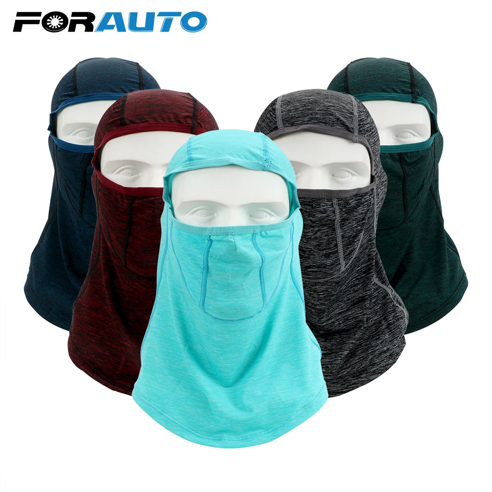 

FORAUTO Ice Silk Motorcycle Face Mask Full Face and Neck Coverage Cap Sun-protection Multifunction Breathable and Soft Moto Mask