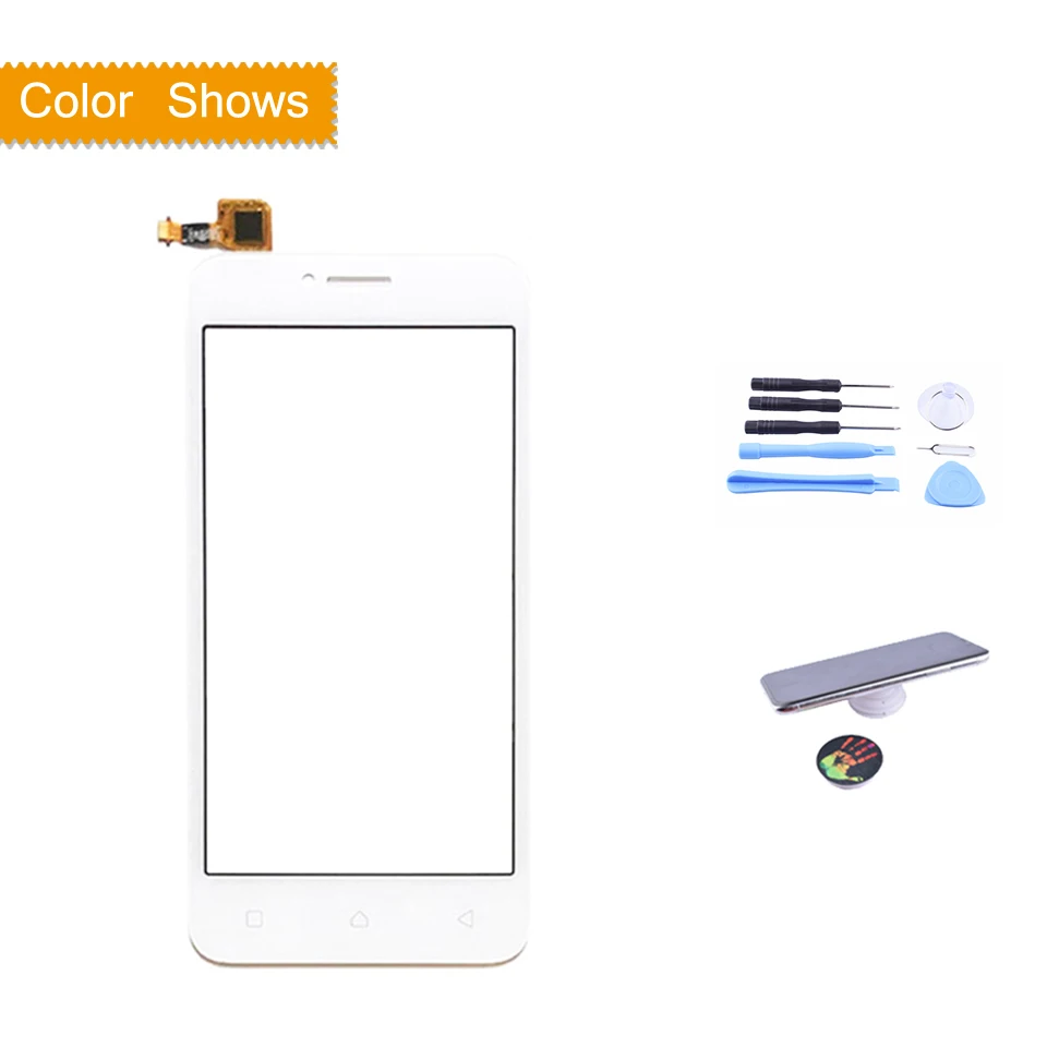 white with gift Для lenovo Vibe B A2016a40 A2016 сенсорный экран дигитайзер Сенсорная панель сенсор передняя внешняя стеклянная линза VIBE B сенсорный экран - Цвет: white with gift