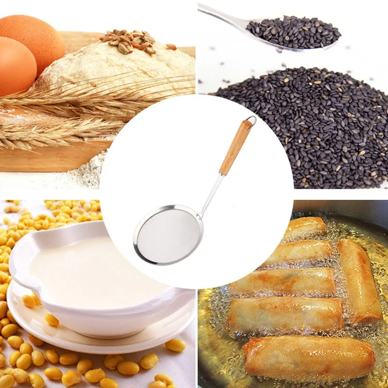 Сетчатые сита из нержавеющей стали, ситечко для масла, сито для муки, инструменты для выпечки PAK55