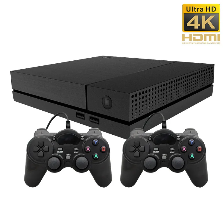 64 Bit 4K Hdmi выход Ретро видео игровая консоль с 800 классические Семейные видеоигры Ретро игровая консоль tv X PRO - Цвет: Черный
