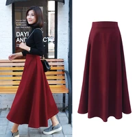 free shipping 2022 new fashion long mid calf cotton a line women xs 10xl customer made spring and autumn skirts