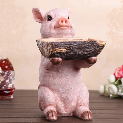 

Creative vestibular shoe cabinet up pig home desktop jewelry jewelry door porch for the possession key box simulated statue