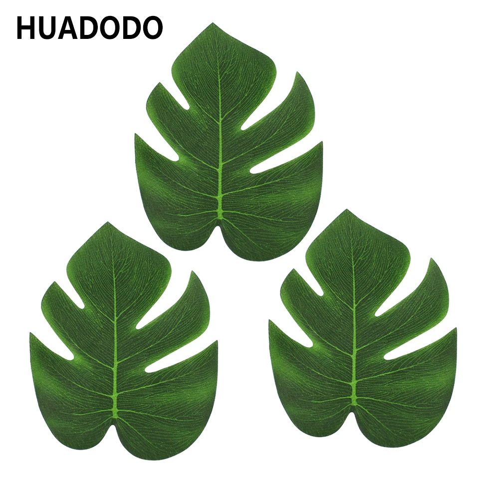 HUADODO 12 шт. искусственные тропические листья пальмы имитация листьев для