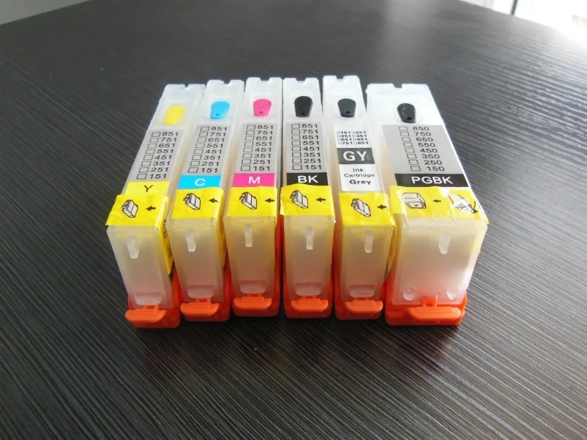 Картридж Einksho6pcs для canon многоразовый чернильный картридж Canon PIXMA MG6340 MG7140 iP8740 MG7540