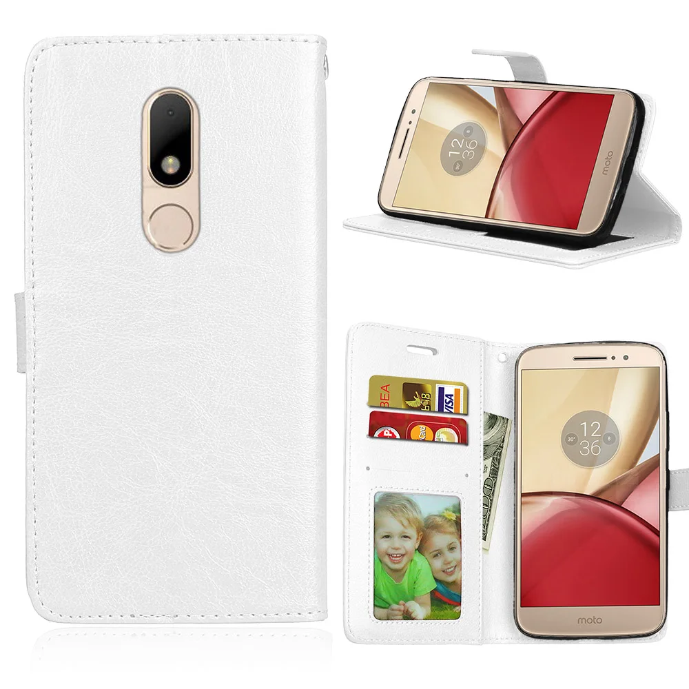 Чехол для Motorola Moto M с часами из искусственной кожи откидной крышкой и подставкой