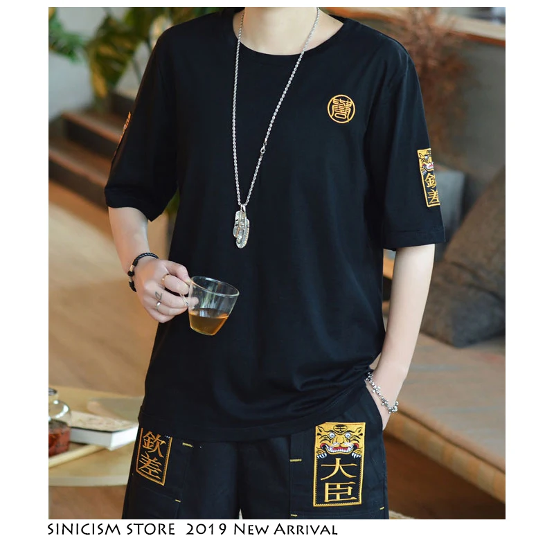 Sinicism Store летнее мужское хлопковое белье Футболка мужская 2019 Повседневная