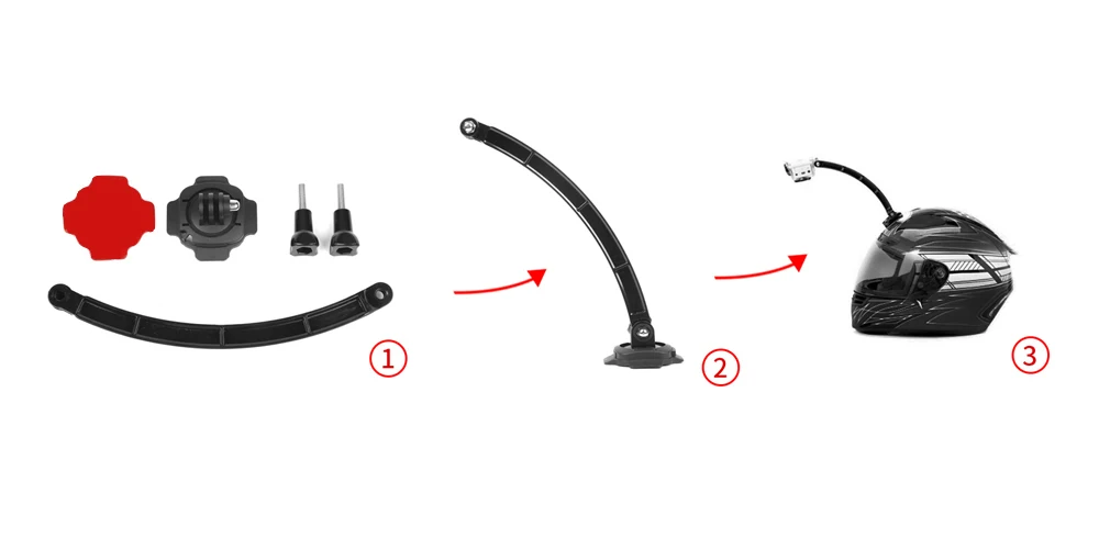 SHOOT вынос для шлема Arm Kit с поверхностной основой стикер и Винт для GoPro Hero 8 7 6 5 Yi SJ CAM Eken h9 экшн аксессуар для камеры