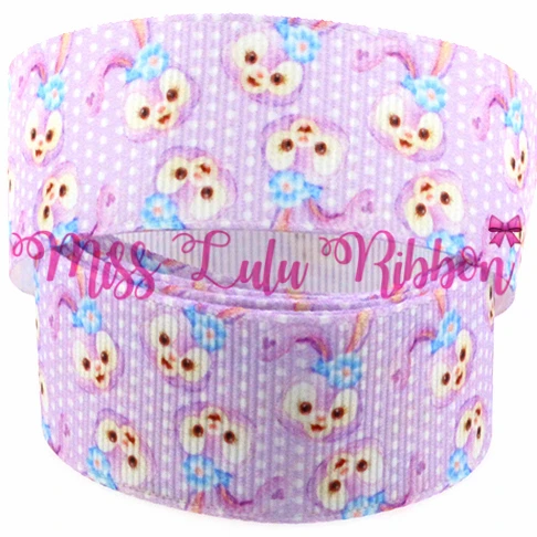 Корсажная лента с принтом кролика 16 75 мм 50 ярдов/рулон|printed grosgrain ribbon|grosgrain ribbonribbon