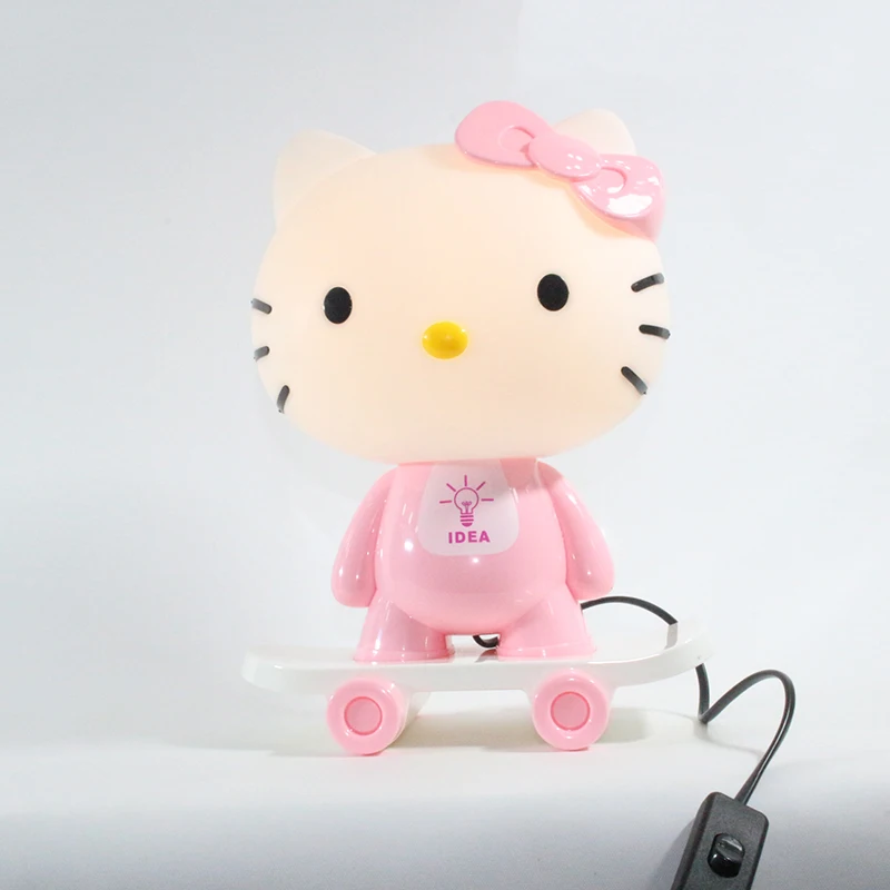 Современный мультфильм hello kitty Кролик креативные настольные лампы E14 220 V 2 цвета настольная лампа для кухни ресторана прикроватная Спальня Кабинет