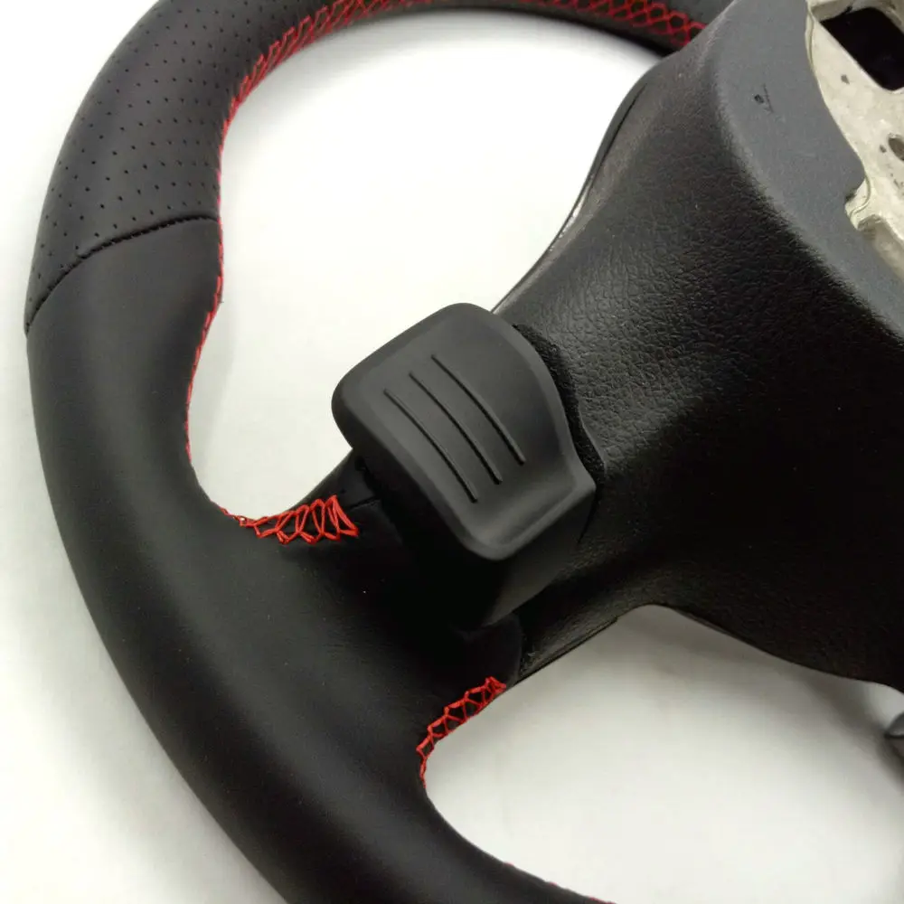 Красный кожа рук сшиты с отверстием в фортепиано краски многофункциональное