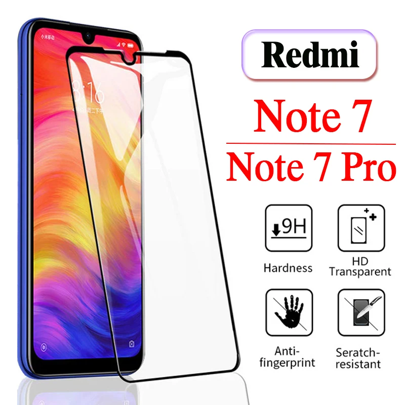 Для xiaomi redmi note 7 pro защитное стекло закаленное для экрана ksiomi note7 note7pro 7pro readmi glas not