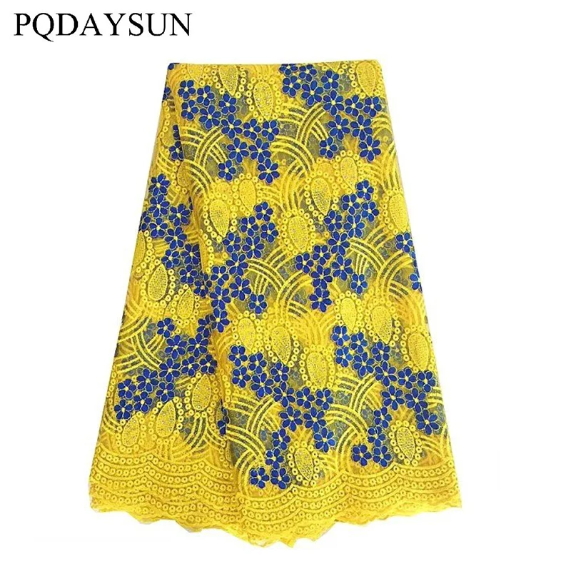 Бесплатная доставка для 5 ярдов африканская французская Кружевная Сетка Ткань