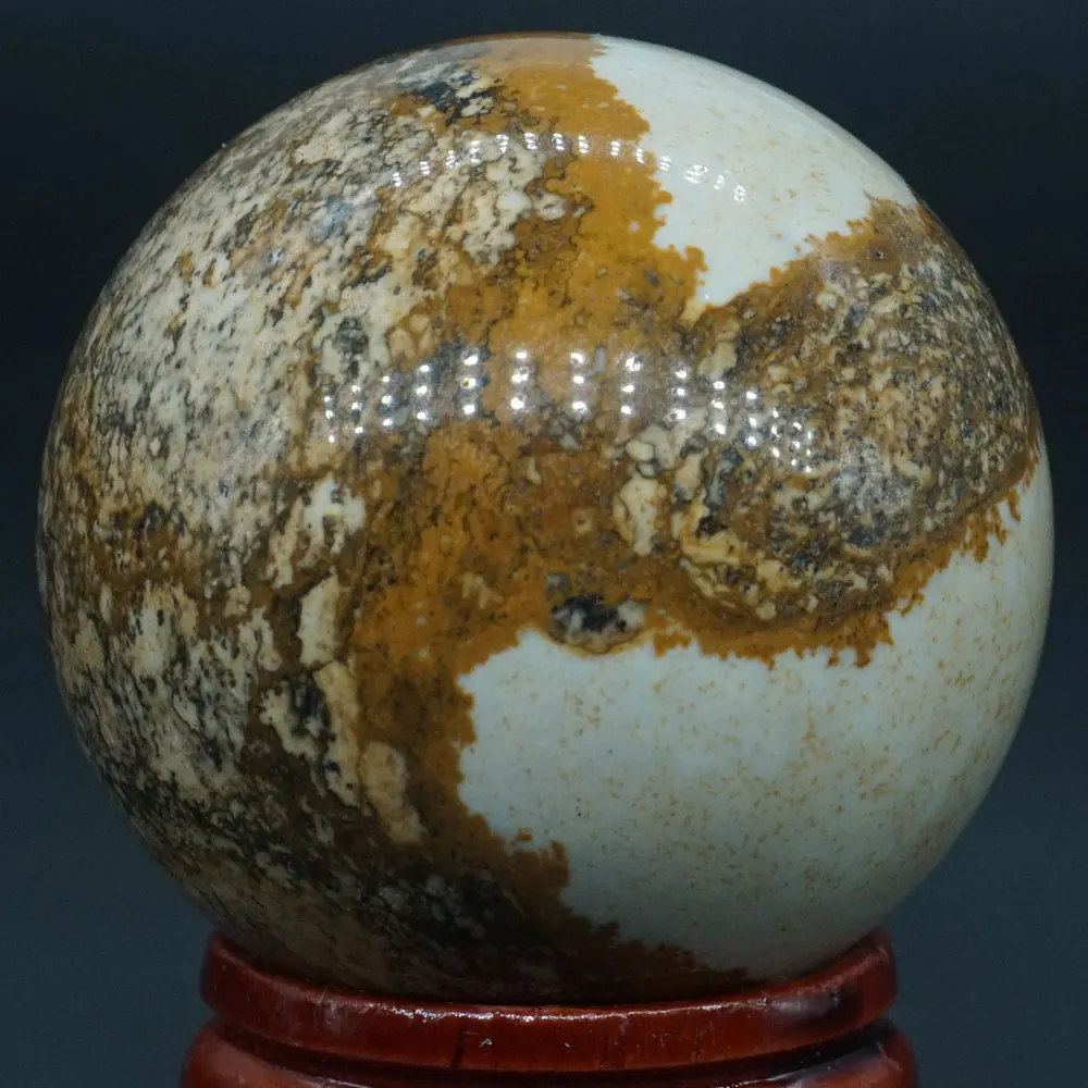 40 мм природный драгоценный камень пейзажная яшма хрустальный шар рейки