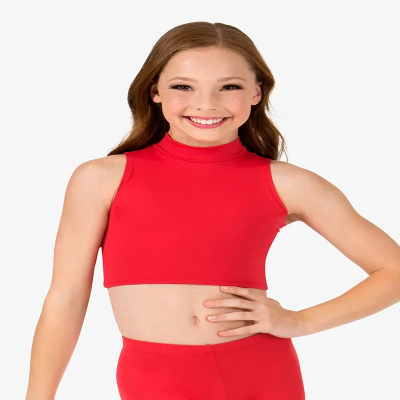 

ICOSTUMES Girls Tight Crop Top Skinny sleeveless Lady Ballet Dance Tops Woman's Cropped Gymnastics Bodysuit