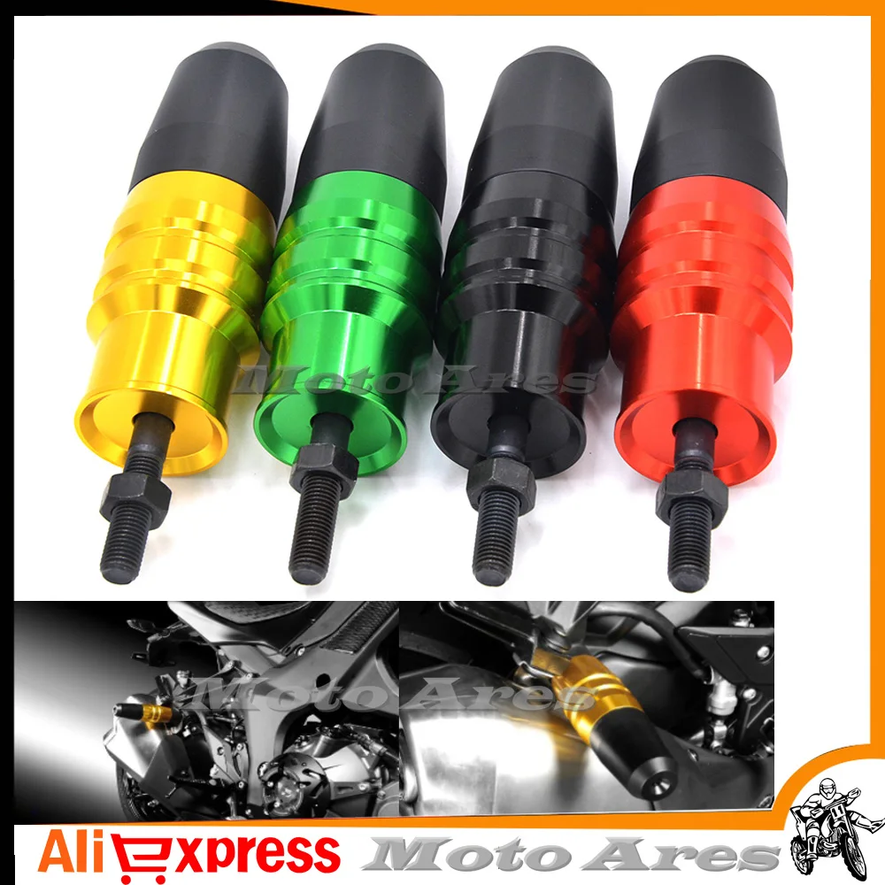 Мотоцикл с ЧПУ черный алюминий Краш колодки выхлопные Ползунки протектор для