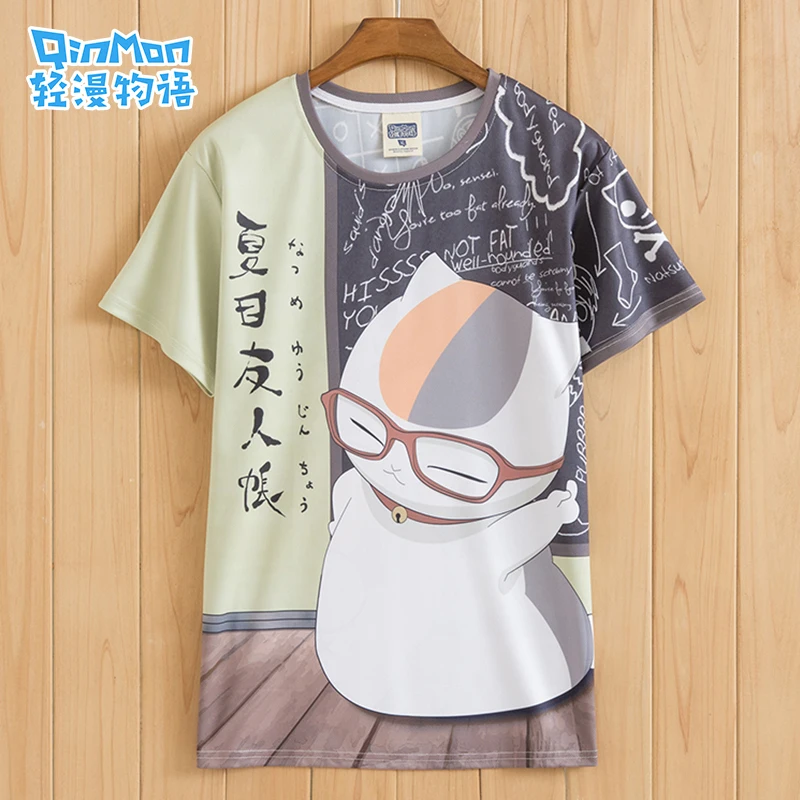 Топы с аниме Нацуме Yuujinchou Косплей Повседневная мода коротким рукавом милые