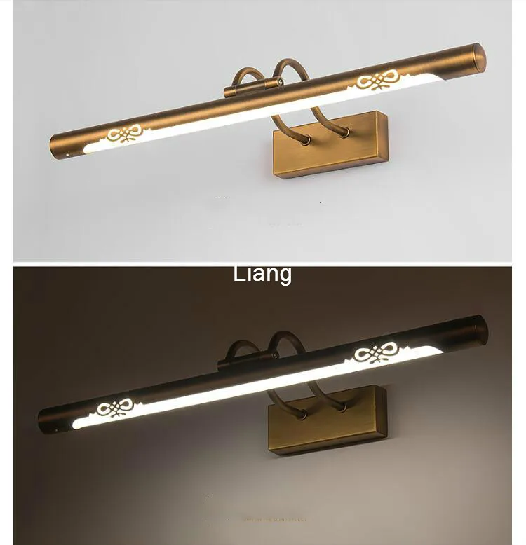 Бесплатная доставка светодиодный светильник в бронзовом стиле с медным зеркалом