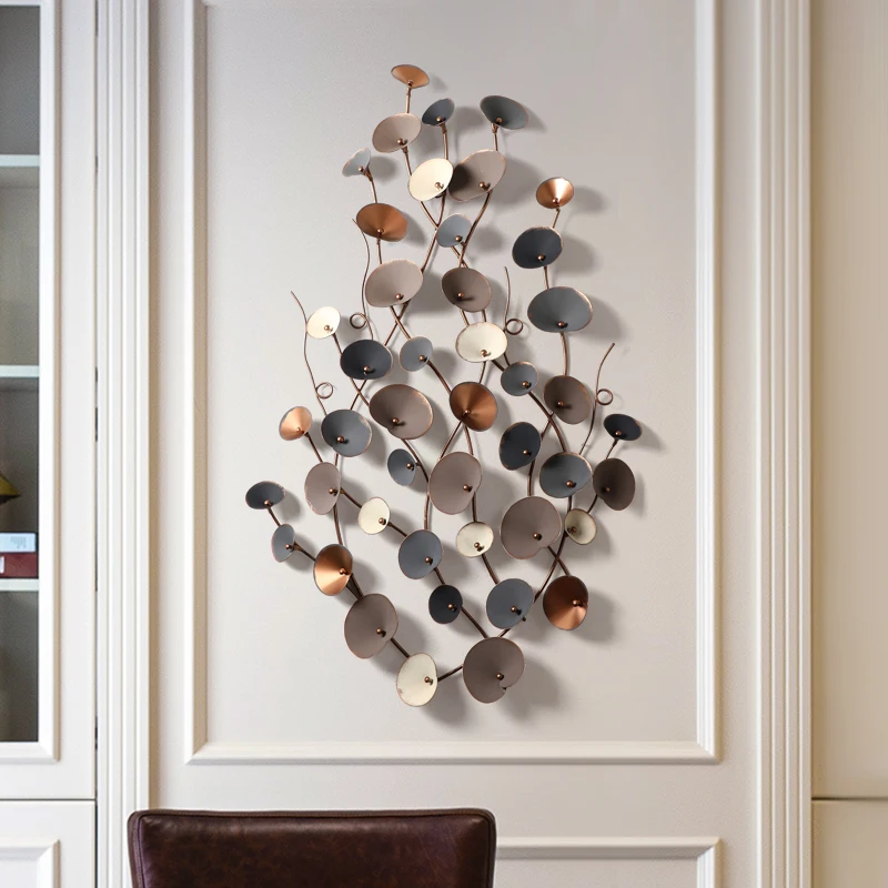 

European Wrought Iron Wall Hanging Flowers Wall Decoration Crafts Creative Home Livingroom Pendant 3D Stereo Wall Sticker Mural
