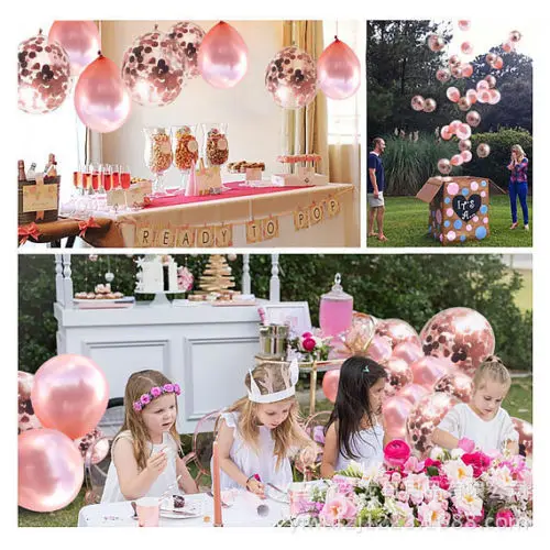 10 шт Высокое качество Красочные воздушные шары конфетти латексная Фольга для