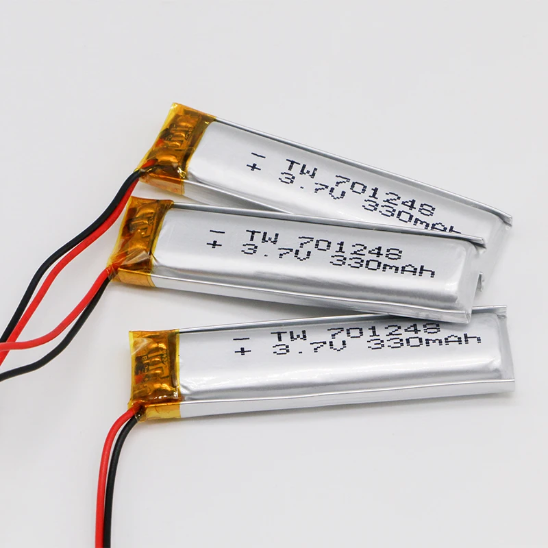 Маленькая емкость мини 701248 lipo батарея гарнитура MP3 300mah батарея|Перезаряжаемые
