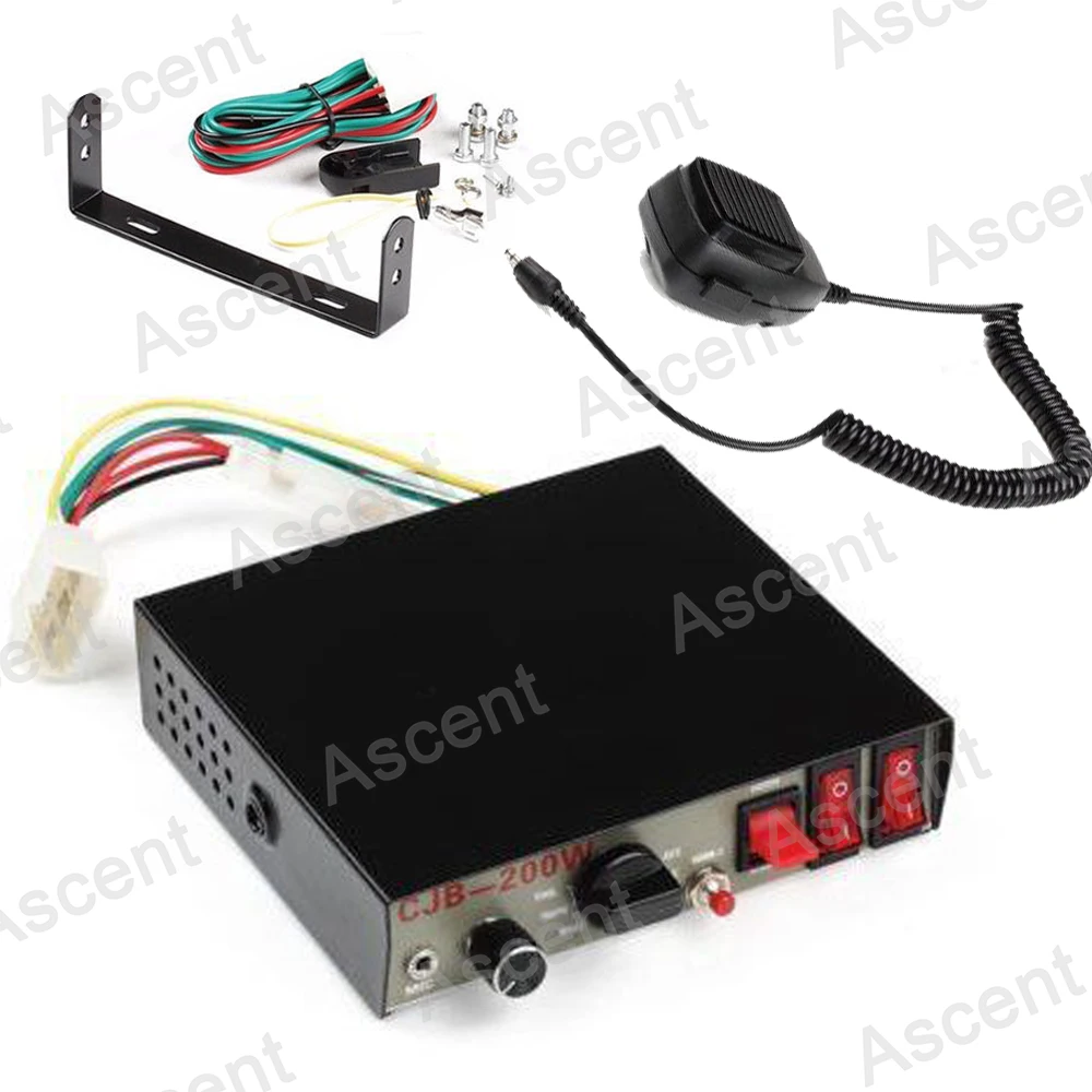LARATH 12V 200W фары для автомобилей полицейская сирена CJB хост 9 тонов многотональный Пожарные Скорая Рог электронный Предупреждение Управление модуль