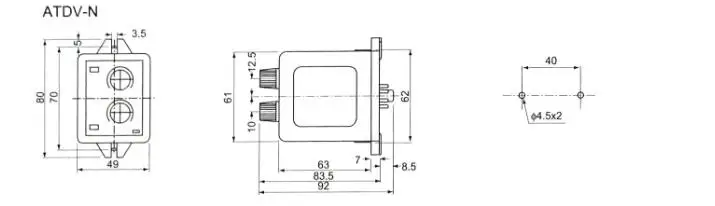 Zusen ATDV-Y двойное реле времени DC12V/24 V/36 V/AC110V/220 V/380 V