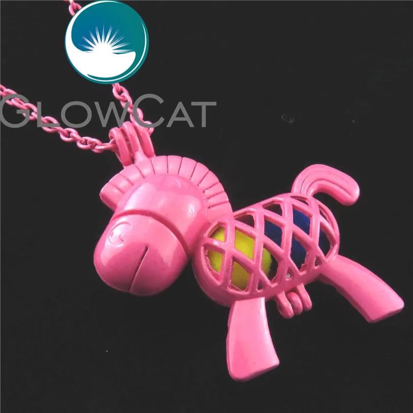 RE R66 Дети Мальчики ярко розовый осел бусы Кейдж эфирное масло диффузор Oyster