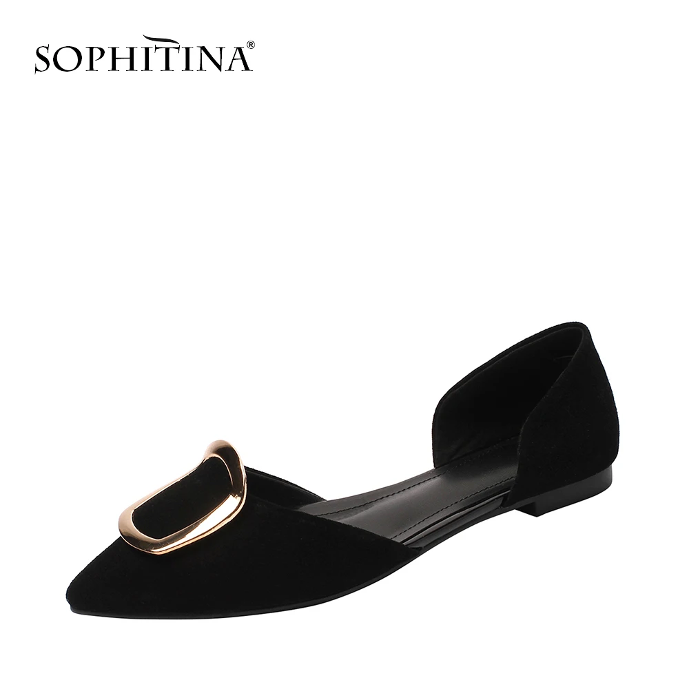 SOPHITINA/Новое поступление элегантные женские туфли D'orsay на плоской подошве без