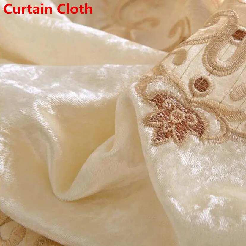 Curtain Cloth Европейская роскошная оконная занавеска для гостиной, бархат, Вышитый цветочный тюль, затемненная драпировка, на заказ, Cortinas T& 321#30 - Цвет: Curtain Cloth