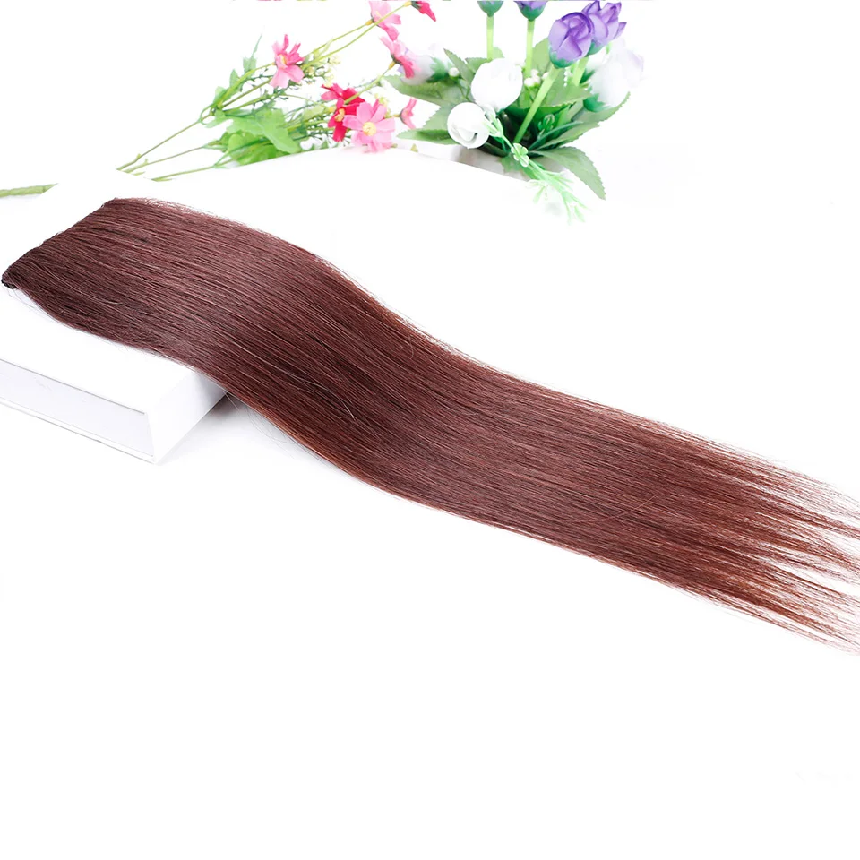 SalonChat, 8 дюймов, 12 дюймов, 16 дюймов, Remy, на заколках, 1 штука, 2 клипсы, человеческие волосы для наращивания, 50 г, на заколках, волосы на заколках, натуральный цвет, коричневый цвет
