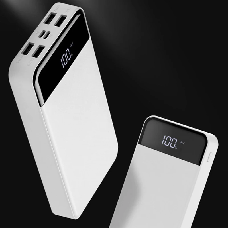 30000 мАч Внешний аккумулятор 4USB Мобильный ЖК дисплей цифровой Зарядка сокровище