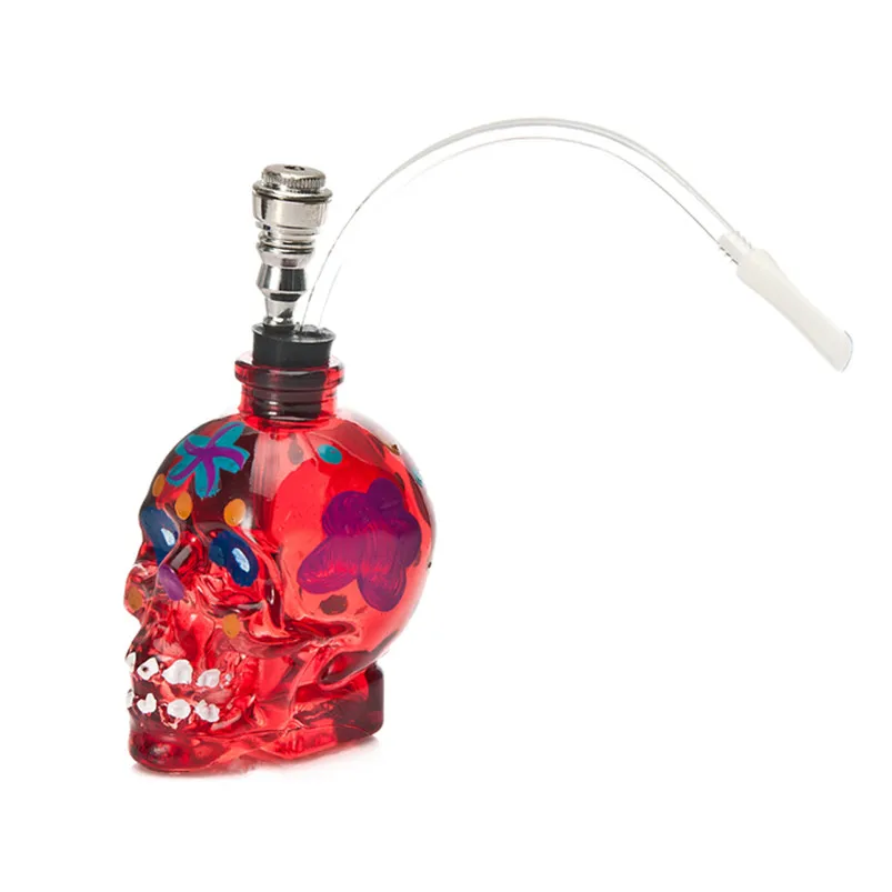 1 шт. цветной рисунок стеклянный Призрак Череп стильный табачный наргиле кальян