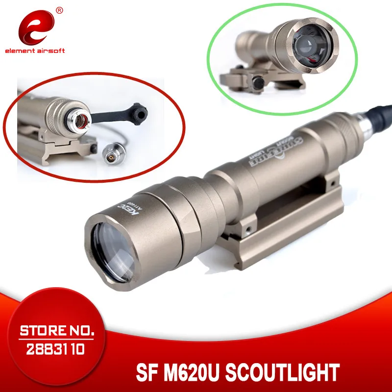 Element Airsoft оружие светильник M620U 500 люмен Охота фонарик лампы пистолет светодиодный тактический вспышки светильник EX357