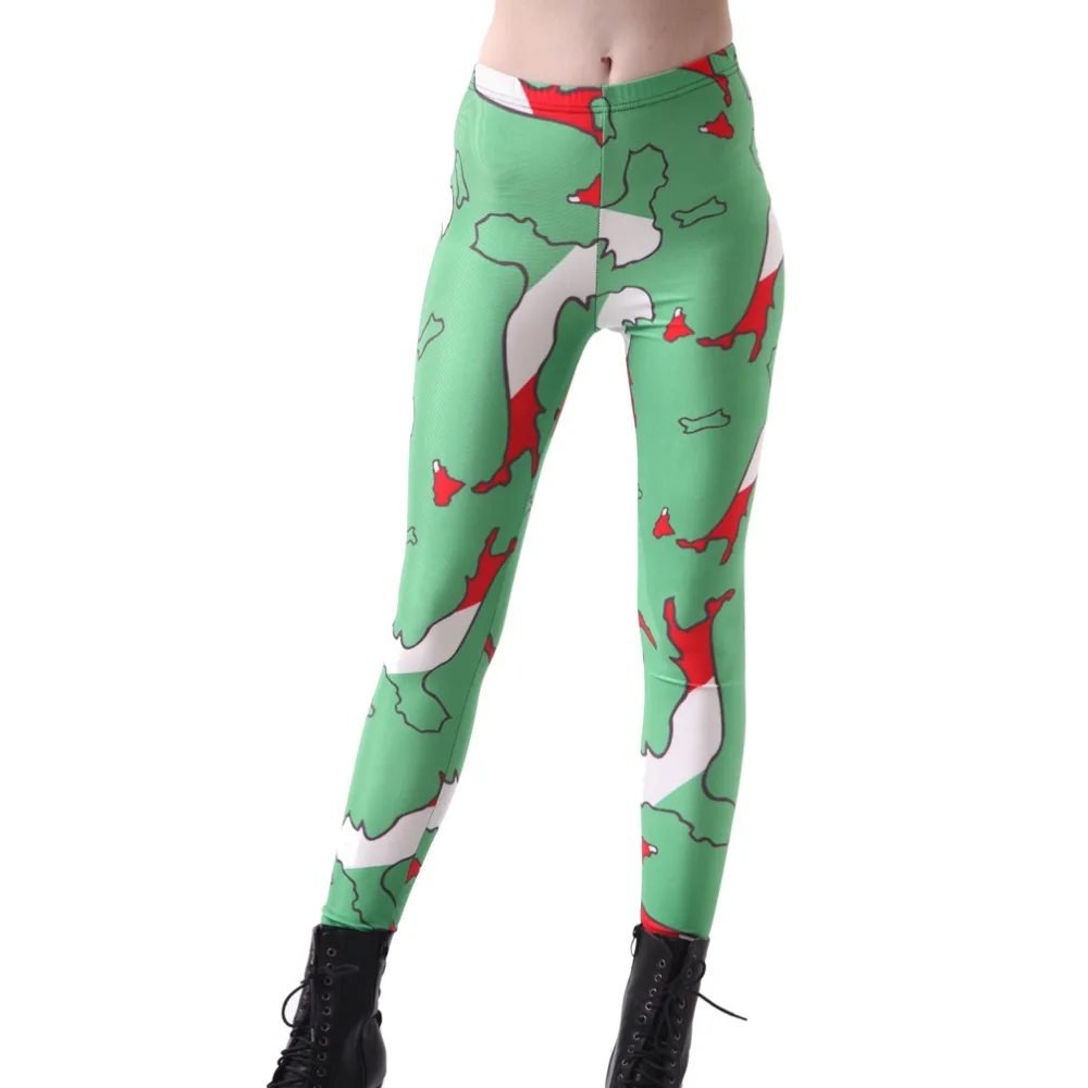 Эластичные повседневные штаны женские леггинсы с 3D Цифровым принтом