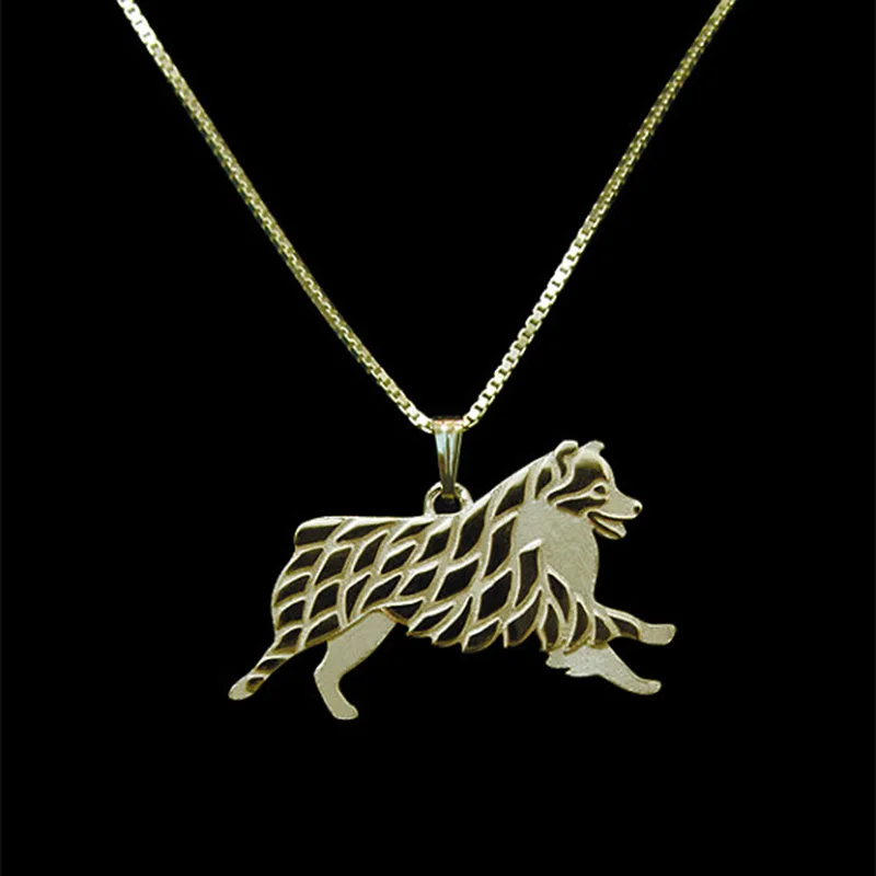 Ожерелье с кулоном австралийская пастушка золотого и серебряного цвета ожерелье