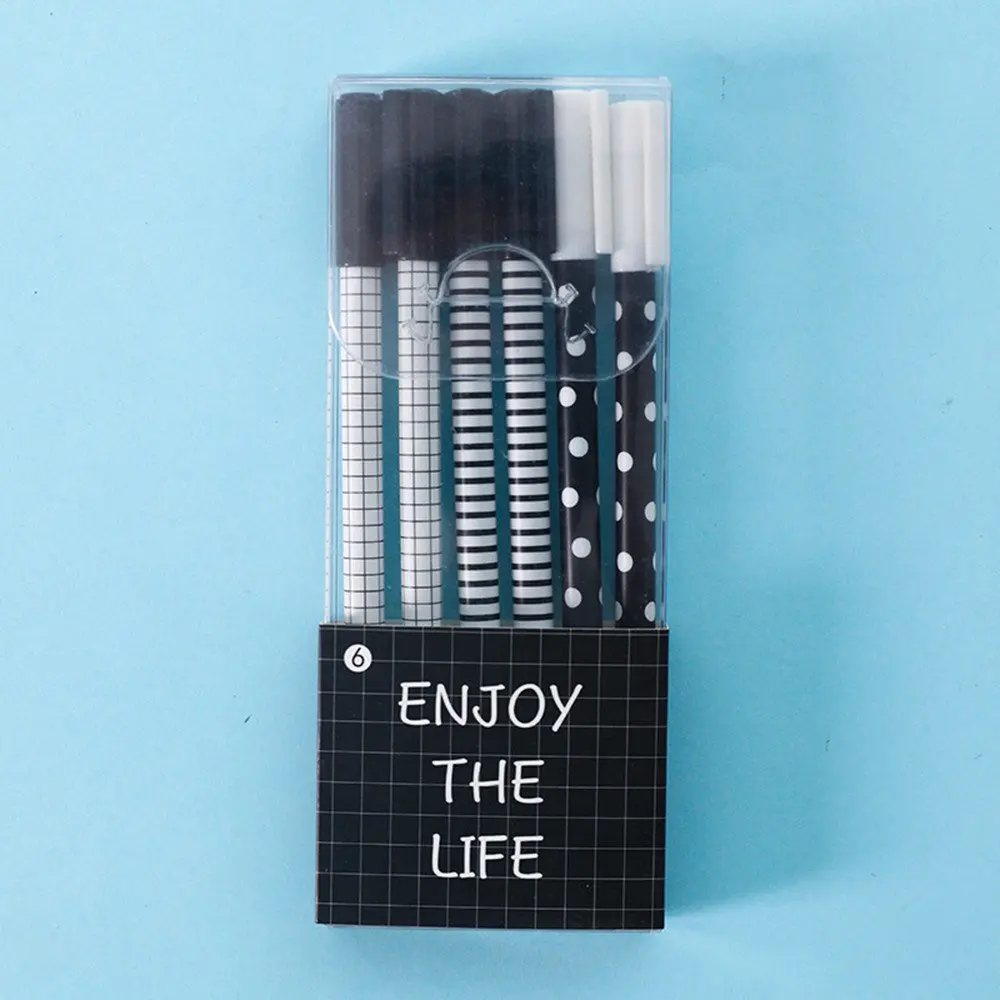 Enjoy life 6 шт/лот зеленые растения Фламинго Сакура гелевая ручка подпись ручка школьные офисные принадлежности рекламный подарок - Цвет: Enjoy life