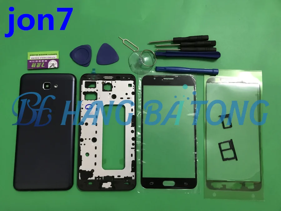 Полный корпус для Samsung J7 Prime G610 G610F G610DS Передняя средняя рамка пластина ободок