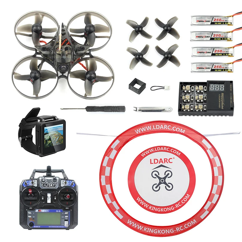 Квадрокоптер Mobula7 V2 RTF 75 мм Crazybee F4 Pro OSD 2S BWhoop FPV Racing Drone Mobula 7 с часами/очками и
