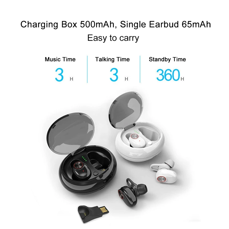 TWS Bluetooth гарнитура V5 беспроводная гарнитура с зарядным устройством для Xiaomi гарнитура музыкальные наушники с шумоподавлением для iphone 8