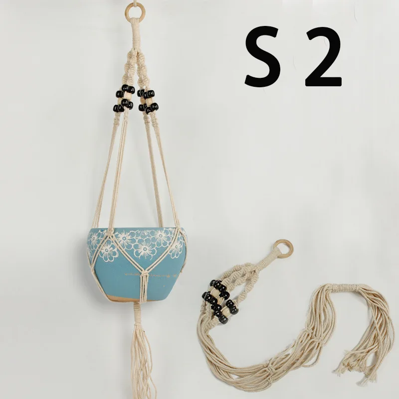 New Pot Holder Macrame Plant Hanger Hanging Planter Basket Jute Rope Braided Craft Hand-made Vertical Flower Pots | Дом и сад
