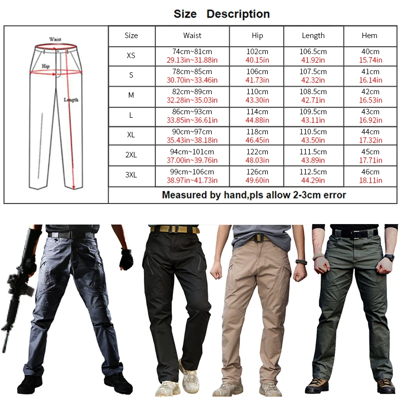 CQB Outdoor Sports Tactical Camping Military IX9 Training Men's Pants for Climbing Hiking Cotton Wear resisting Trousers|hiking pants|outdoor