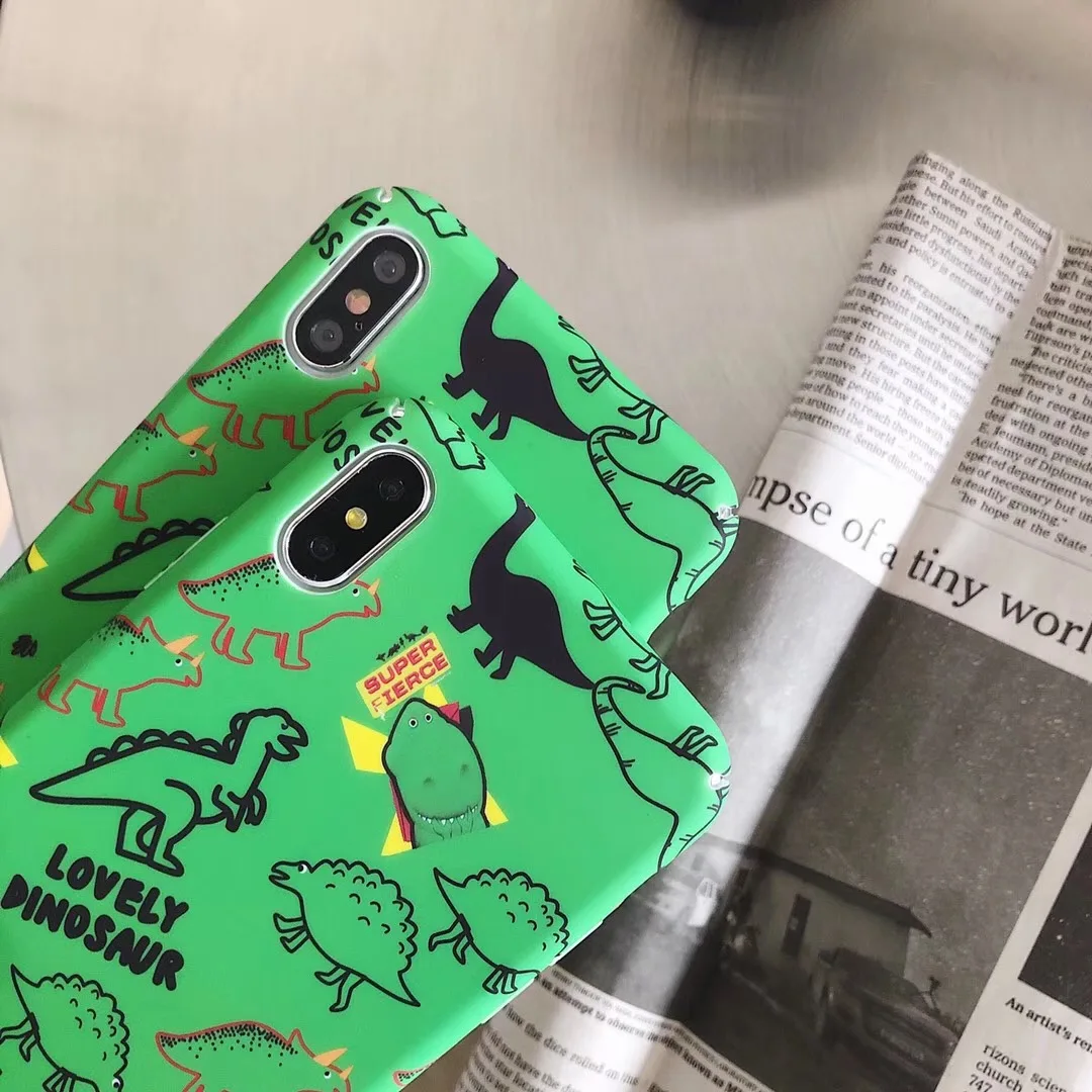 Cute cartoon Toy Story Green Dinosaur Hard PC Phone Case Cover for iphone 7 6 6s 8 Plus X Xs Max Xr Fundas Coque |
