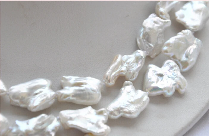 Ожерелье из белого жемчуга реборн Кеши в стиле барокко 33 &quot20 мм|baroque pearl necklace|pearl