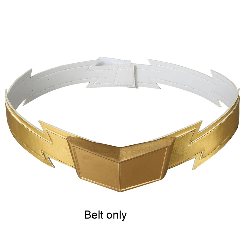Belt Новейший костюм Барри Аллен фальш супергерой флэш сезон 5 Хэллоуин мужские костюмы Взрослый флэш Косплей Аксессуары сапоги - Цвет: Belt