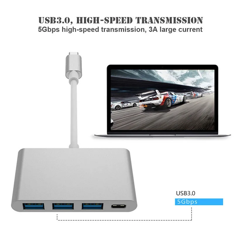 DOITOP 5 Гбит/с UBS 3 1 Type-C до USB 0 концентратор + USB-C зарядный порт адаптер кабель для Macbook