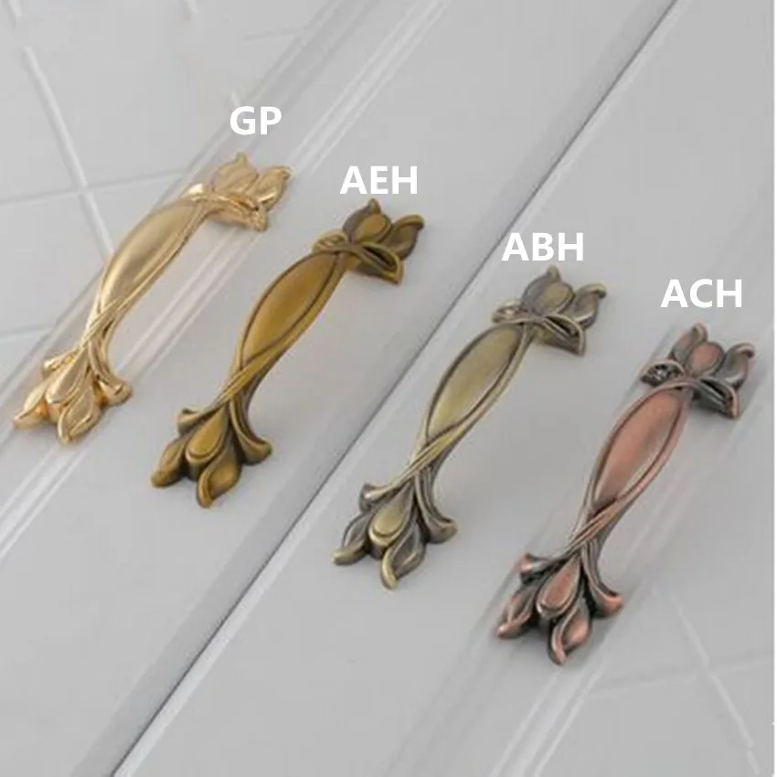 96 мм 128 Ретро стиль мебельные ручки античный латунный комод с медными деталями