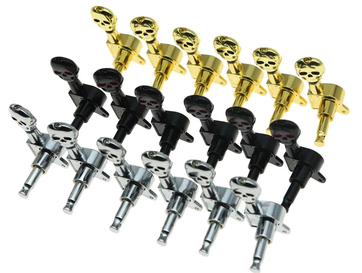 6 Inline 6L Left Handed Sealed Skull Button Guitar Tuners Tuning Keys Pegs Machine Heads for Strat TL Guitars 3 Colors | Спорт и
