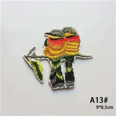 STYLE A13 Maxsin забавная птица патч Цветочная вышивка железные нашивки для аппликация на одежду DIY Шляпа Пальто Платье Брюки аксессуары тканевая наклейка - Цвет: STYLE A13